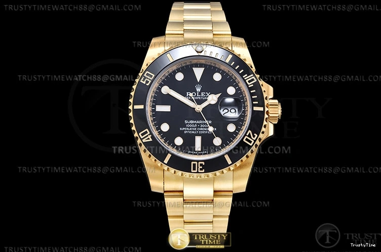 1117 ROLSUB0475D – Submariner 116618LN Wrp 904 YG YG Black KF VR EyeCatching 1052
